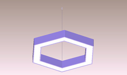 SMD5630 Hexagon Led Pendant Light HR600X75mm Hex Pendant Light