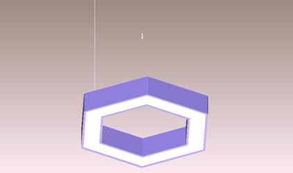 SMD5630 Hexagon Led Pendant Light HR600X75mm Hex Pendant Light