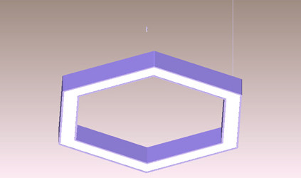 SMD5630 Hexagon Led Pendant Light HR600X75mm Hex Pendant Light