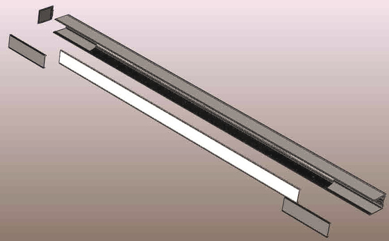 2400mm Luminaire Led Light Fixtures 8 Feet Linear Suspension Light